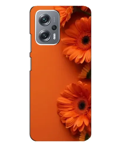 Чехол для Xiaomi Redmi Note 12 Pro (5g) с картинкой «Оранжевые герберы»