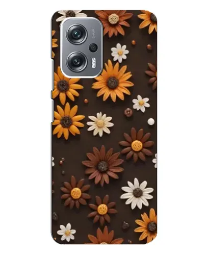 Чехол для Xiaomi Redmi Note 12 Pro (5g) с картинкой «Узор из маленьких подсолнухов»