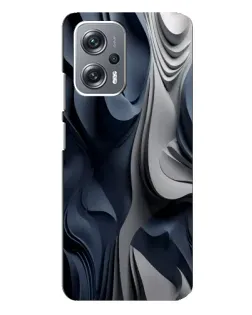 Чехол для Xiaomi Redmi Note 12 Pro (5g) с картинкой «Объемные синие складки»