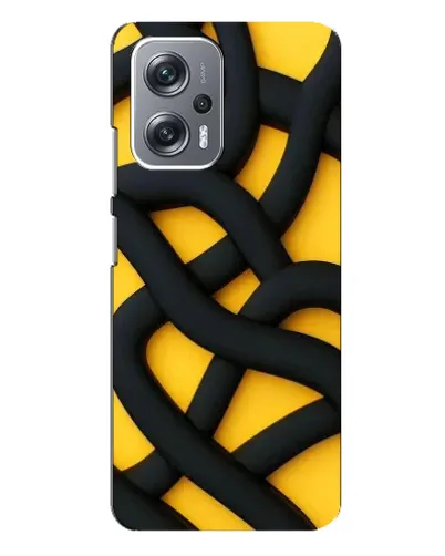 Чехол для Xiaomi Redmi Note 12 Pro (5g) с картинкой «Черное желтое переплетение» Чехол для Xiaomi Redmi Note 12 Pro (5g) с картинкой «Черное желтое переплетение»