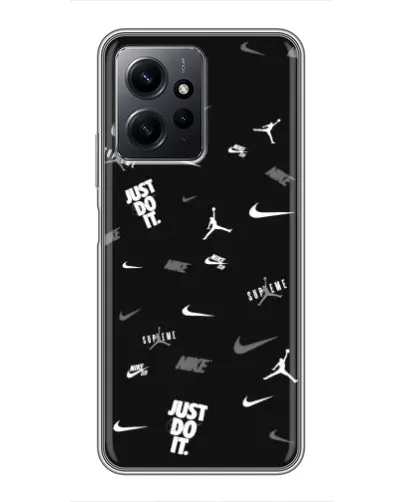 Чехол для Xiaomi Redmi Note 12 с картинкой «Nike Black Pattern» Чехол для Xiaomi Redmi Note 12 с картинкой «Nike Black Pattern»