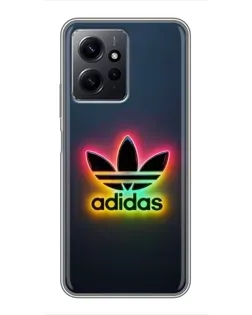 Чехол для Xiaomi Redmi Note 12 с картинкой «Неоновый Adidas»