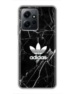 Чехол для Xiaomi Redmi Note 12 с картинкой «Белый мрамор Adidas»