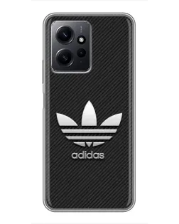 Чехол для Xiaomi Redmi Note 12 с картинкой «Adidas Карбоновая текстура»