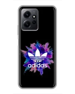 Чехол для Xiaomi Redmi Note 12 с картинкой «Взрыв красок Adidas»