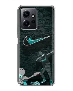 Чехол для Xiaomi Redmi Note 12 с картинкой «Спортивный арт Nike»
