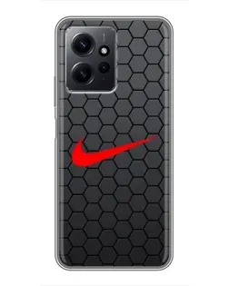 Чехол для Xiaomi Redmi Note 12 с картинкой «Nike — карбоновая сетка»