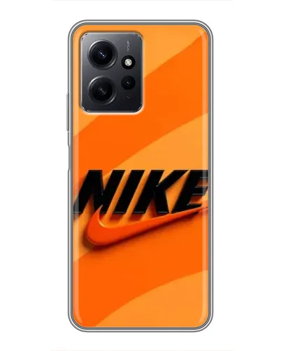 Чехол для Xiaomi Redmi Note 12 с картинкой «Оранжевый драйв Nike»