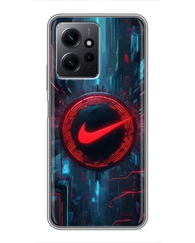 Чехол для Xiaomi Redmi Note 12 с картинкой «Техногенный стиль Nike»