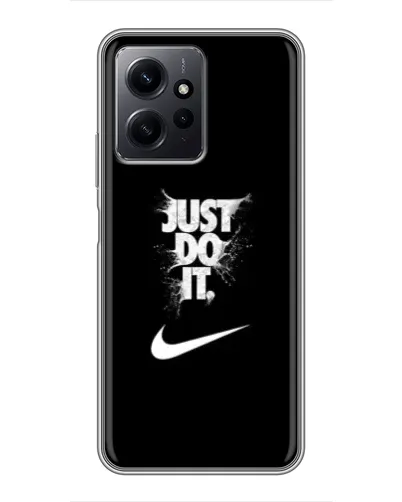 Чехол для Xiaomi Redmi Note 12 с картинкой «Текстовый принт Nike»