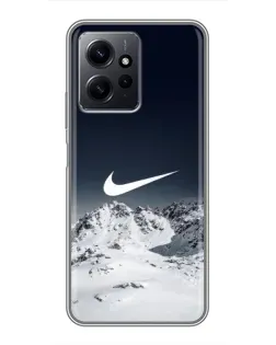 Чехол для Xiaomi Redmi Note 12 с картинкой «Nike — зимние горы»