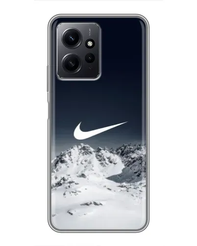 Чехол для Xiaomi Redmi Note 12 с картинкой «Nike — зимние горы»