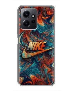 Чехол для Xiaomi Redmi Note 12 с картинкой «Nike в абстракции»