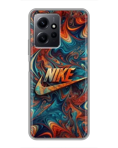 Чехол для Xiaomi Redmi Note 12 с картинкой «Nike в абстракции»