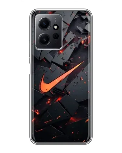Чехол для Xiaomi Redmi Note 12 с картинкой «Nike — эффект разломов»