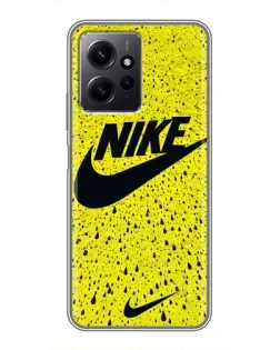 Чехол для Xiaomi Redmi Note 12 с картинкой «Желтый текстурный Nike»