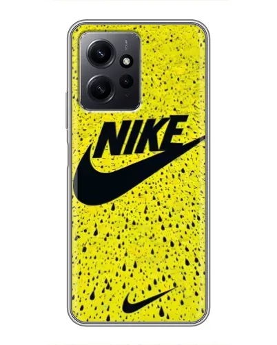 Чехол для Xiaomi Redmi Note 12 с картинкой «Желтый текстурный Nike»