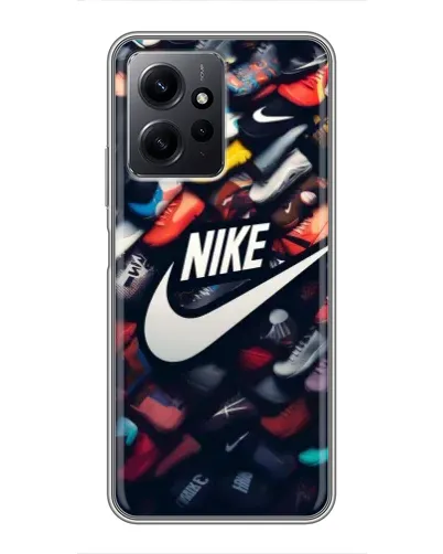 Чехол для Xiaomi Redmi Note 12 с картинкой «Коллекция кроссовок Nike»