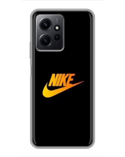 Чехол для Xiaomi Redmi Note 12 с картинкой «Золотой логотип Nike»