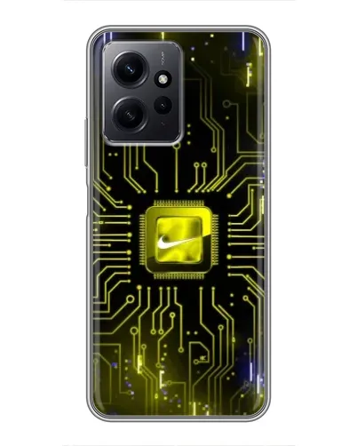 Чехол для Xiaomi Redmi Note 12 с картинкой «Nike — золотая искра»