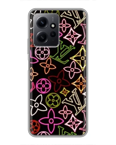 Чехол для Xiaomi Redmi Note 12 с картинкой «Неоновый микс Nike»