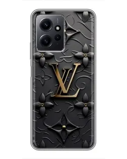 Чехол для Xiaomi Redmi Note 12 с картинкой «Кожаная текстура LV»