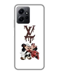 Чехол для Xiaomi Redmi Note 12 с картинкой «LV и Микки Маус»