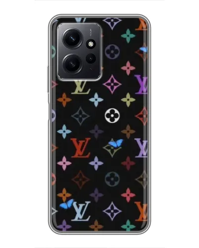 Чехол для Xiaomi Redmi Note 12 с картинкой «Цветная монограмма LV»