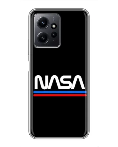 Чехол для Xiaomi Redmi Note 12 с картинкой «NASA — классика Red Blue» Чехол для Xiaomi Redmi Note 12 с картинкой «NASA — классика Red Blue»