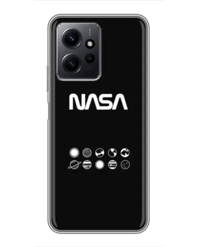 Чехол для Xiaomi Redmi Note 12 с картинкой «NASA — технический принт» Чехол для Xiaomi Redmi Note 12 с картинкой «NASA — технический принт»