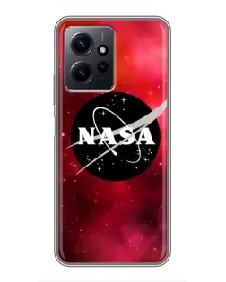 Чехол для Xiaomi Redmi Note 12 с картинкой «NASA — красная туманность»