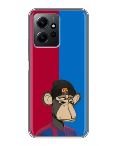 Чехол для Xiaomi Redmi Note 12 с картинкой «Bored Ape — фанат Барсы»