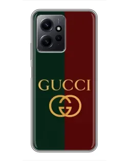 Чехол для Xiaomi Redmi Note 12 с картинкой «Gucci — темно-зеленый градиент»