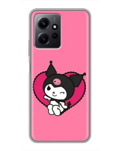 Чехол для Xiaomi Redmi Note 12 с картинкой «Kuromi — любовь в сердце»