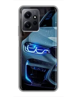 Чохол для Xiaomi Redmi Note 12 з картинкою «Погляд BMW з синіми фарами» Чохол для Xiaomi Redmi Note 12 з картинкою «Погляд BMW з синіми фарами»