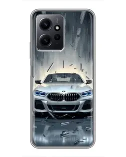 Чехол для Xiaomi Redmi Note 12 с картинкой «BMW в свете фар»