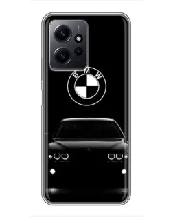 Чехол для Xiaomi Redmi Note 12 с картинкой «BMW — взгляд из темноты»