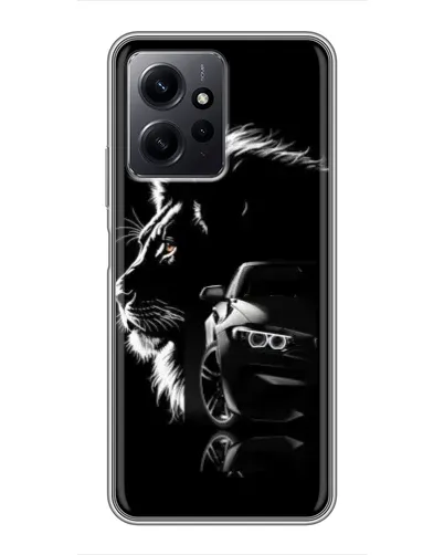 Чехол для Xiaomi Redmi Note 12 с картинкой «BMW и лев» Чехол для Xiaomi Redmi Note 12 с картинкой «BMW и лев»