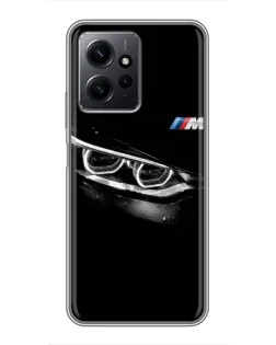 Чехол для Xiaomi Redmi Note 12 с картинкой «BMW — взгляд тигра»