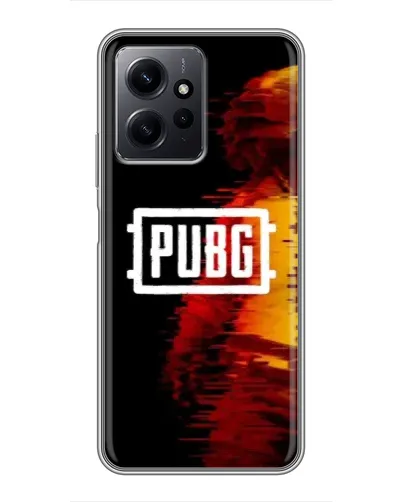 Чехол для Xiaomi Redmi Note 12 с картинкой «Яркий логотип PUBG»
