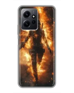 Чехол для Xiaomi Redmi Note 12 с картинкой «BMW — скорость в дожде»