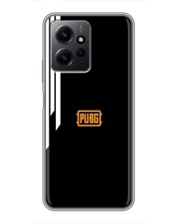 Чехол для Xiaomi Redmi Note 12 с картинкой «PUBG — вертикальные линии»