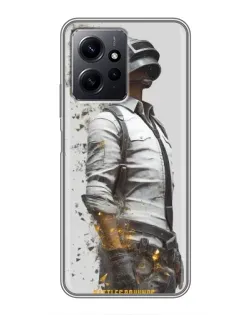 Чехол для Xiaomi Redmi Note 12 с картинкой «PUBG — боец в пыли»