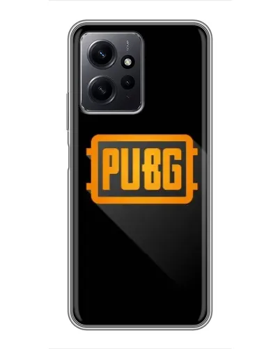Чехол для Xiaomi Redmi Note 12 с картинкой «PUBG — рамка лого»