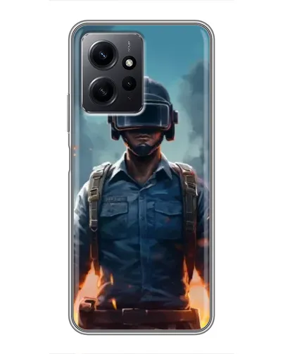 Чехол для Xiaomi Redmi Note 12 с картинкой «PUBG — реалистичный герой»
