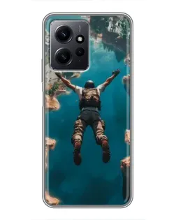 Чехол для Xiaomi Redmi Note 12 с картинкой «PUBG — свободное падение»