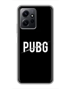 Чехол для Xiaomi Redmi Note 12 с картинкой «PUBG — белый логотип»
