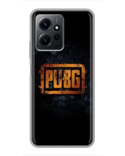 Чехол для Xiaomi Redmi Note 12 с картинкой «PUBG — золотой логотип»