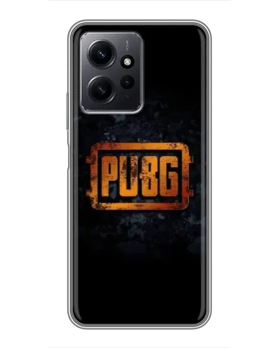Чехол для Xiaomi Redmi Note 12 с картинкой «PUBG — золотой логотип»