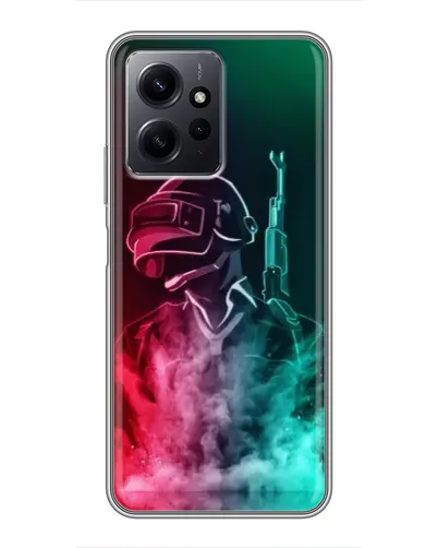 Чехол для Xiaomi Redmi Note 12 с картинкой «PUBG — огненный воин»